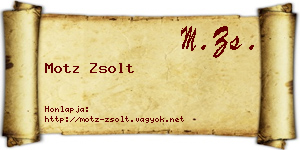 Motz Zsolt névjegykártya